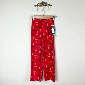 NEW NBA Houston Rockets Basketball Red Pajama Pants Youth Size Small (8)‎